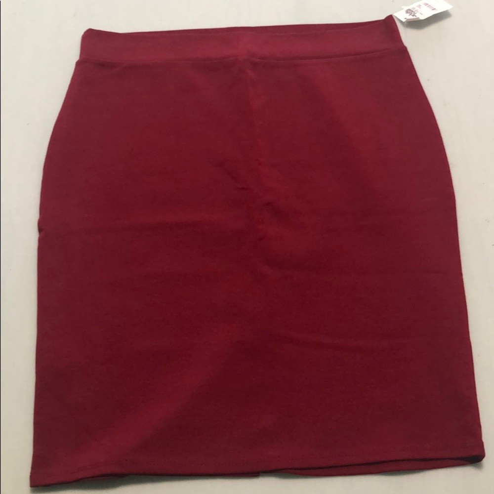 Red pencil skirt